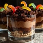 Dirt Pudding Cups with Gummy Worms
