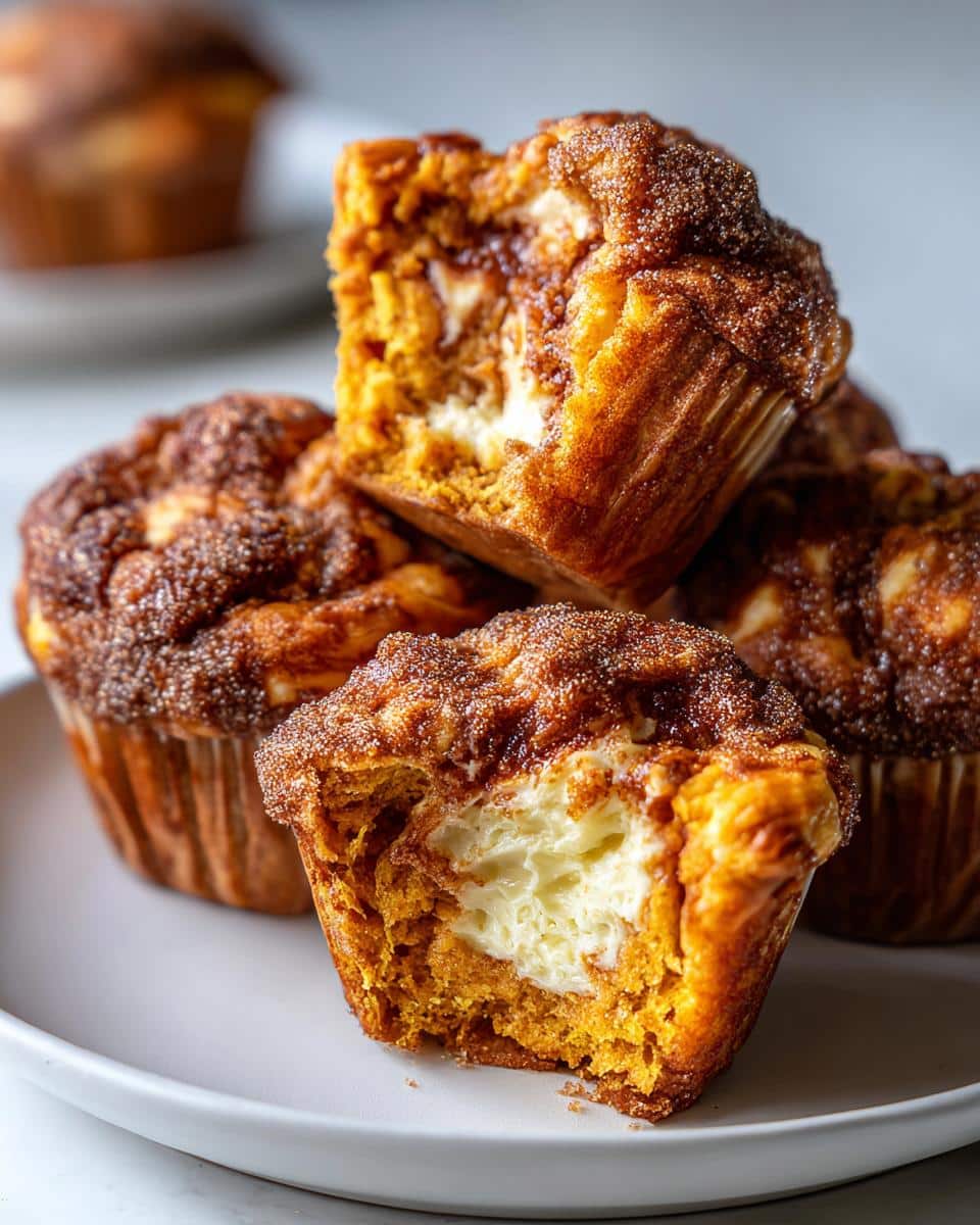 Double Pumpkin Cream Cheese Muffins with Cinnamon Sugar - detail 4
