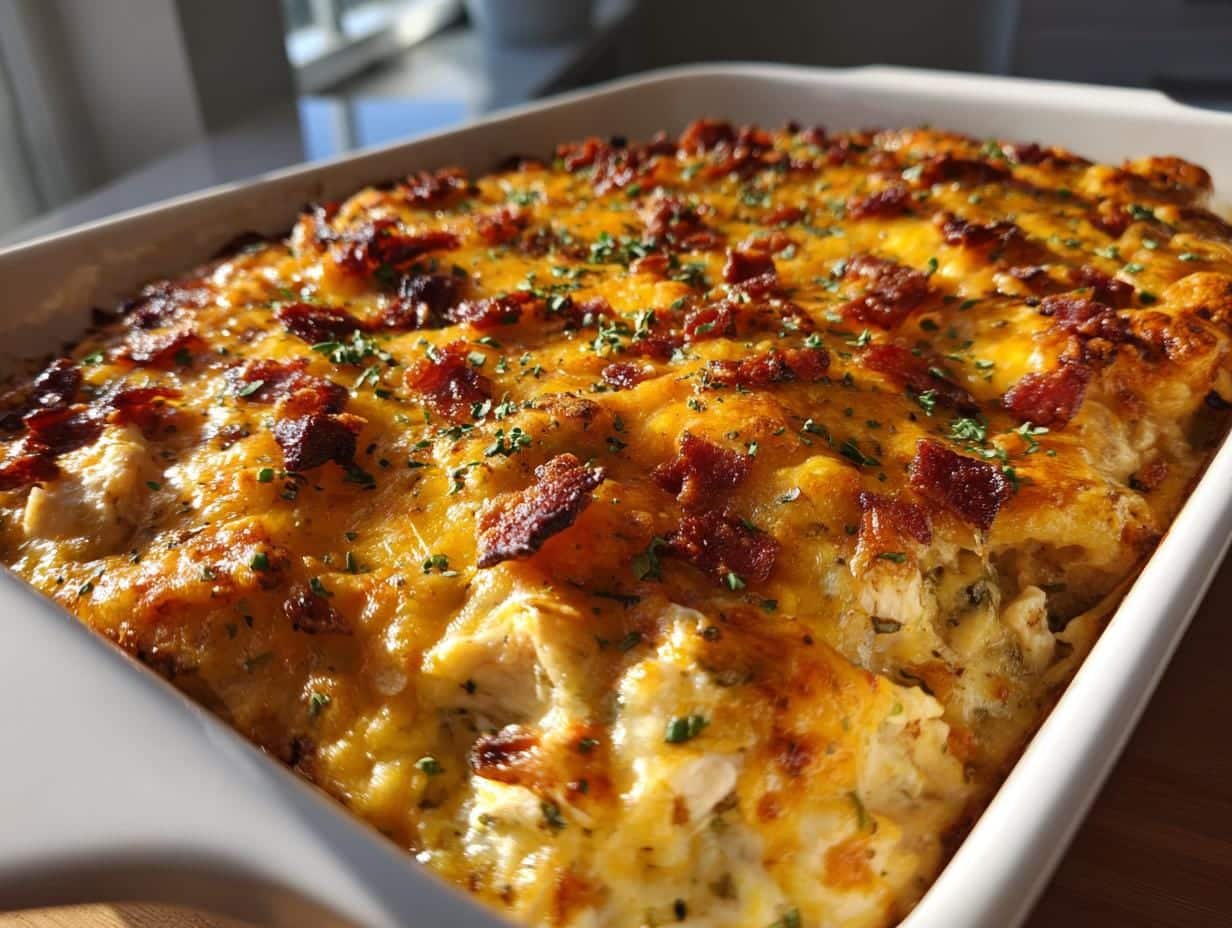 35-Minute Easy Chicken Bacon Ranch Casserole You’ll Crave