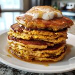 Fluffy Pumpkin Spice Pancakes with Cinnamon Butter