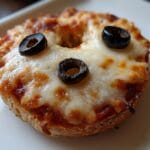 Ghostly Pizza Bagels