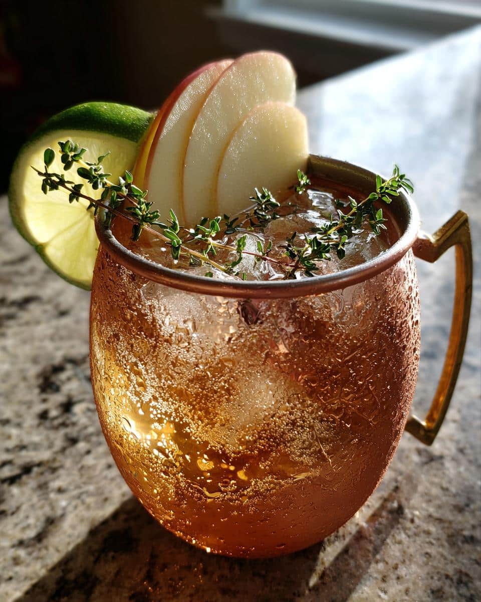 Ginger Apple Moscow Mule with Fresh Thyme - detail 2