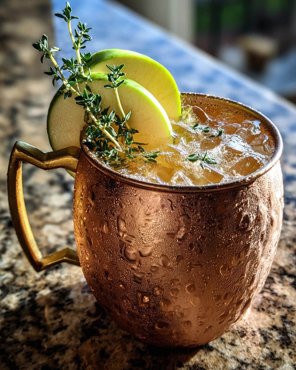 Ginger Apple Moscow Mule with Fresh Thyme - detail 3