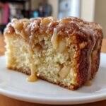 Glazed Honeycrisp Apple Fritter Cake with Cinnamon Drizzle