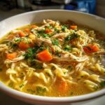 Grandma's Homestyle Chicken Noodle Soup from Scratch
