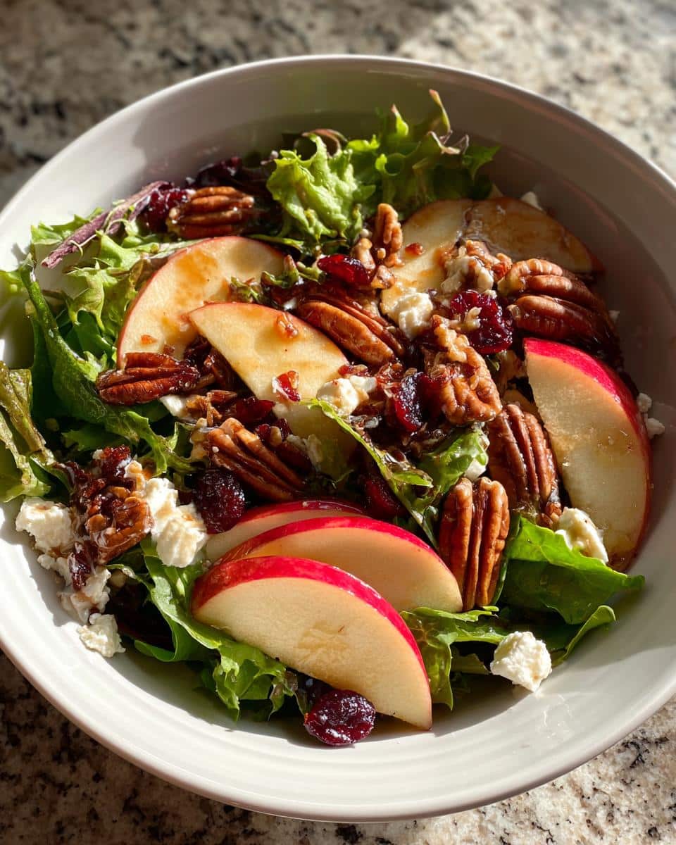 Harvest Salad with Apples, Pecans, and Maple Vinaigrette - detail 3