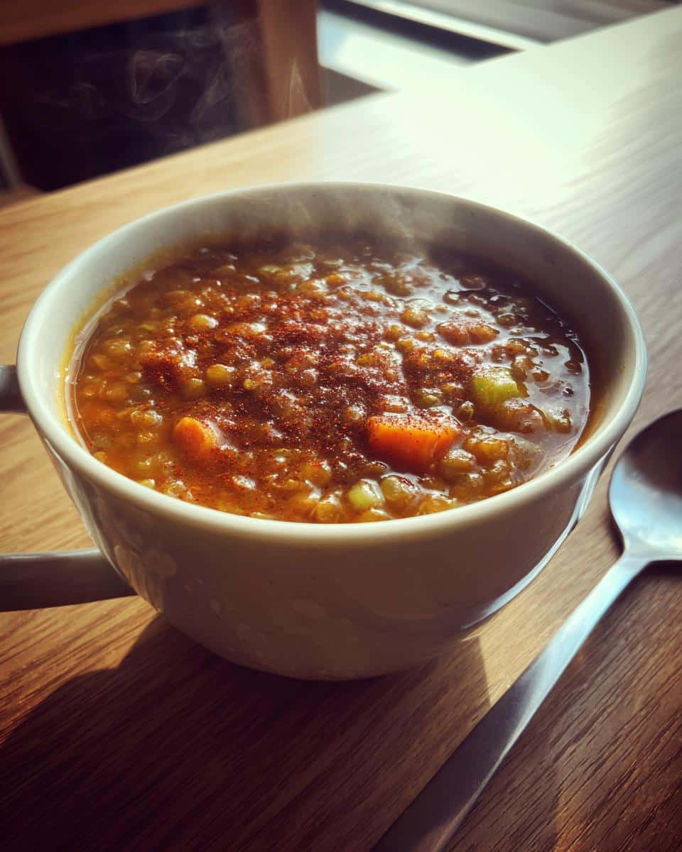 Hearty Lentil and Vegetable Soup with Smoked Paprika - detail 1