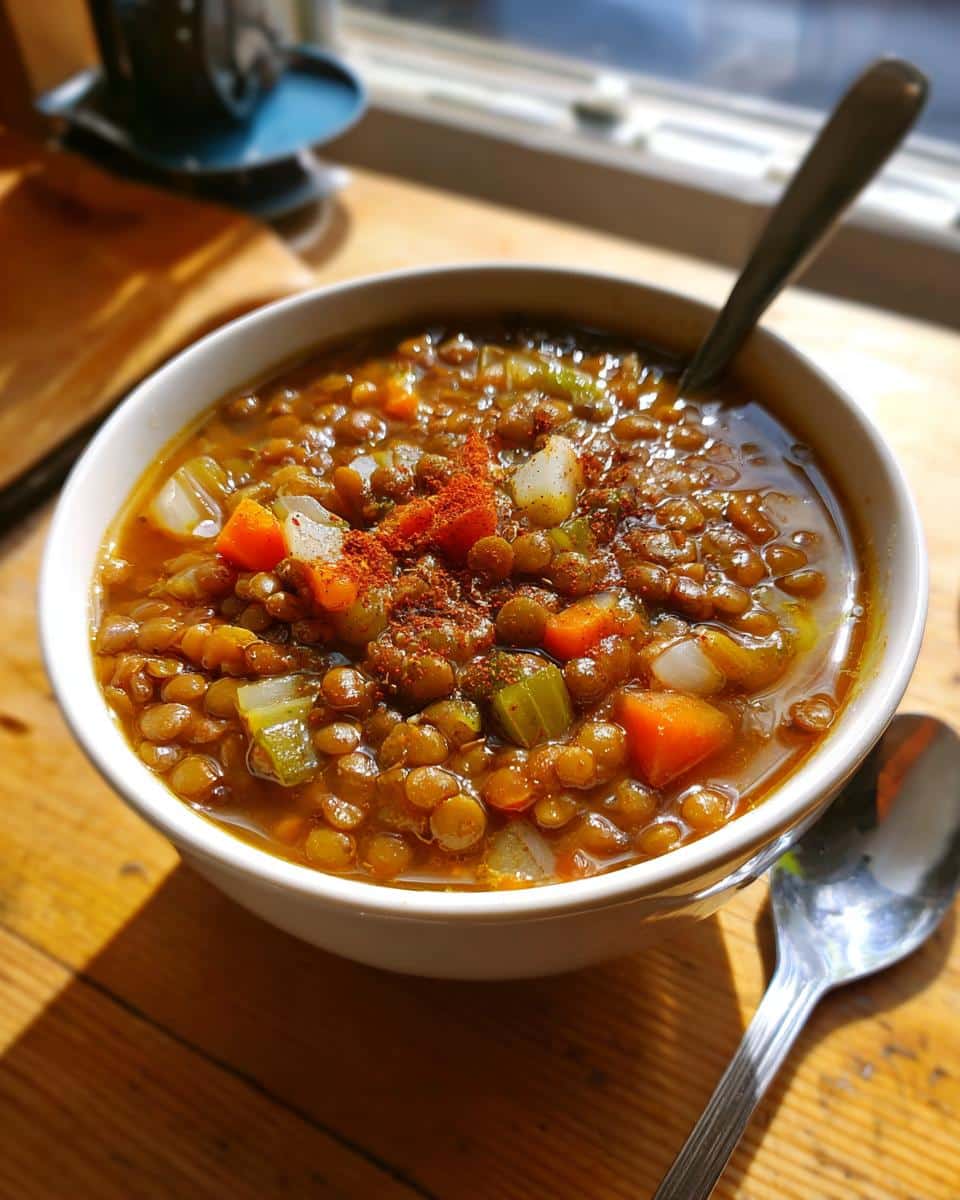 Hearty Lentil and Vegetable Soup with Smoked Paprika - detail 3