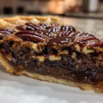 Kentucky Bourbon Pecan Pie with Chocolate Drizzle