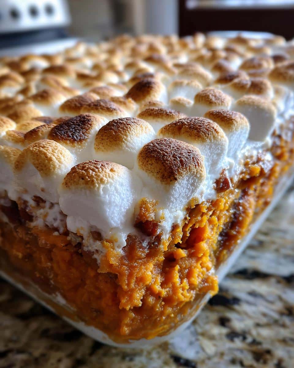 Loaded Sweet Potato Casserole with Marshmallows - detail 1