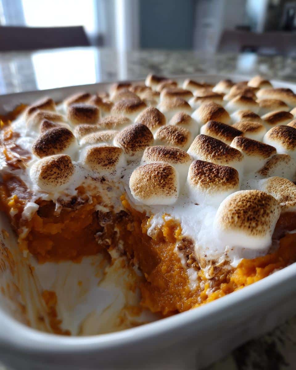 Loaded Sweet Potato Casserole with Marshmallows - detail 3
