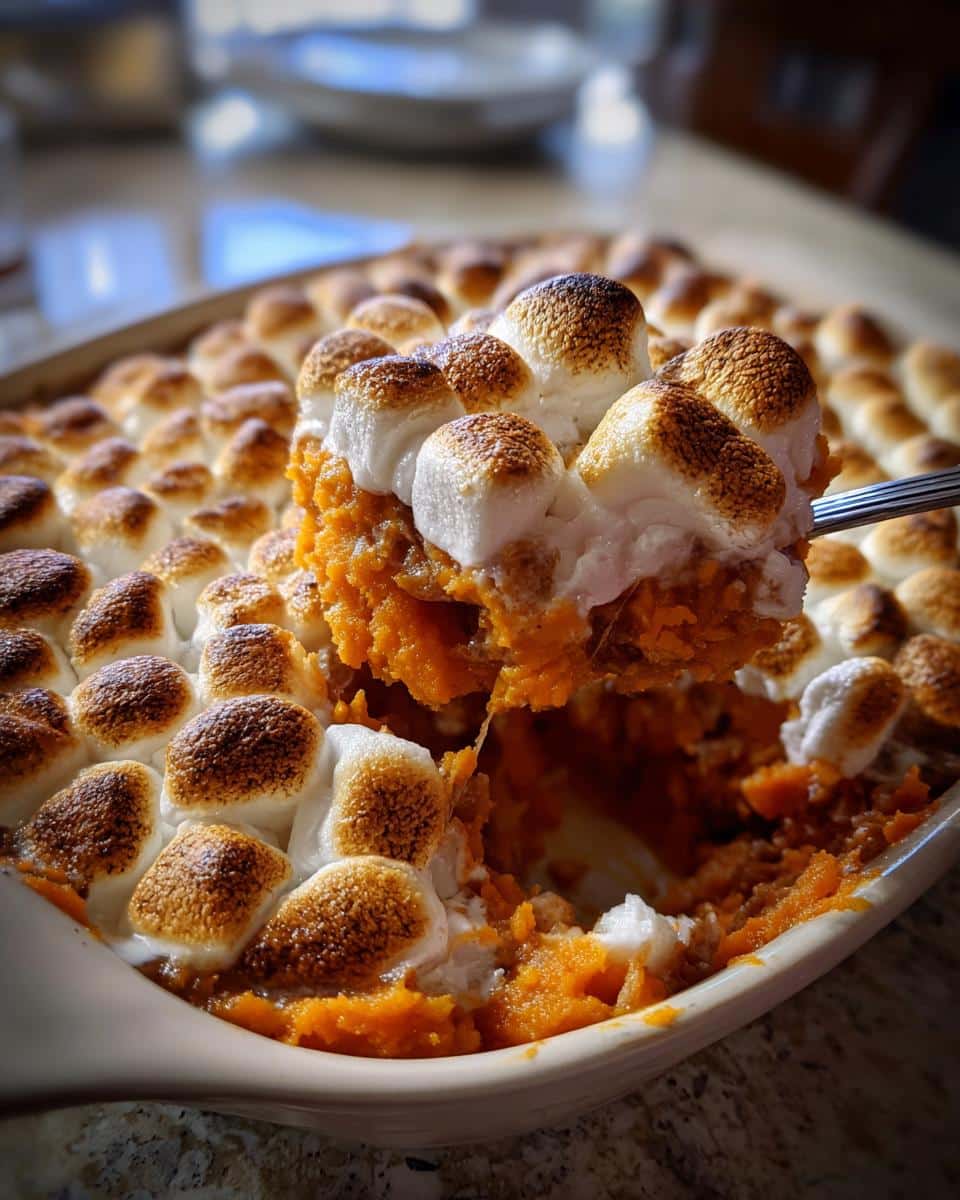 Loaded Sweet Potato Casserole with Marshmallows - detail 4