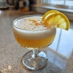 Maple Bourbon Sour with Fresh Lemon and Egg White