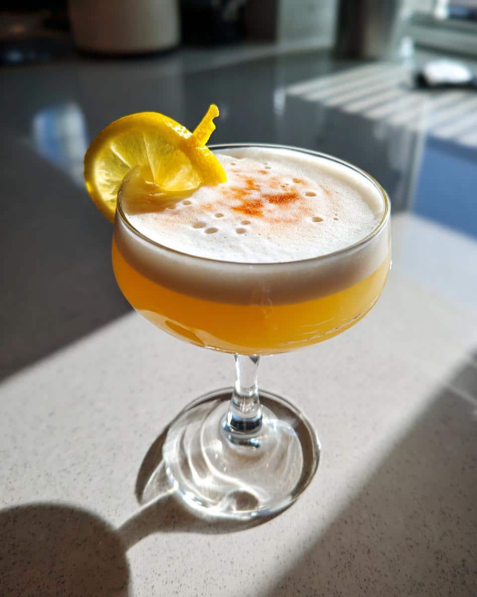 Maple Bourbon Sour with Fresh Lemon and Egg White - detail 2
