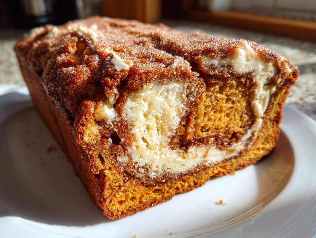 Moist Pumpkin Bread with Cream Cheese Swirl Will Change Your Fall Forever