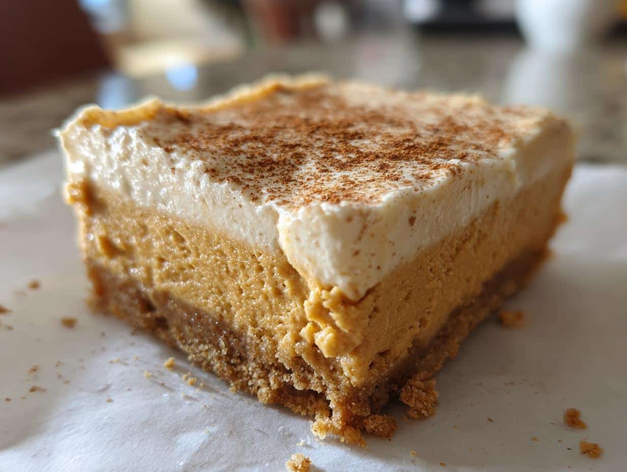 20-Minute No-Bake Pumpkin Cheesecake Bars You’ll Crave