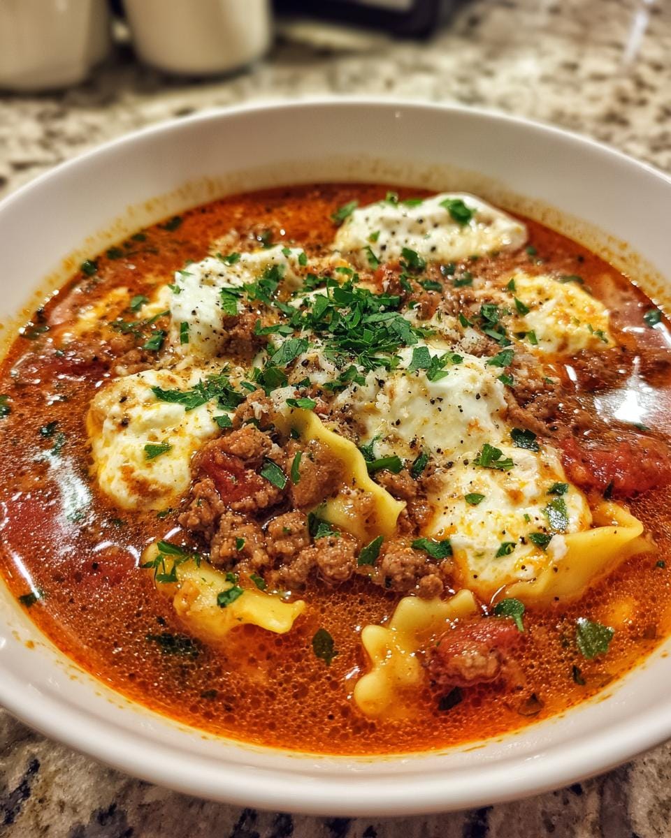 One-Pot Lasagna Soup. - detail 3