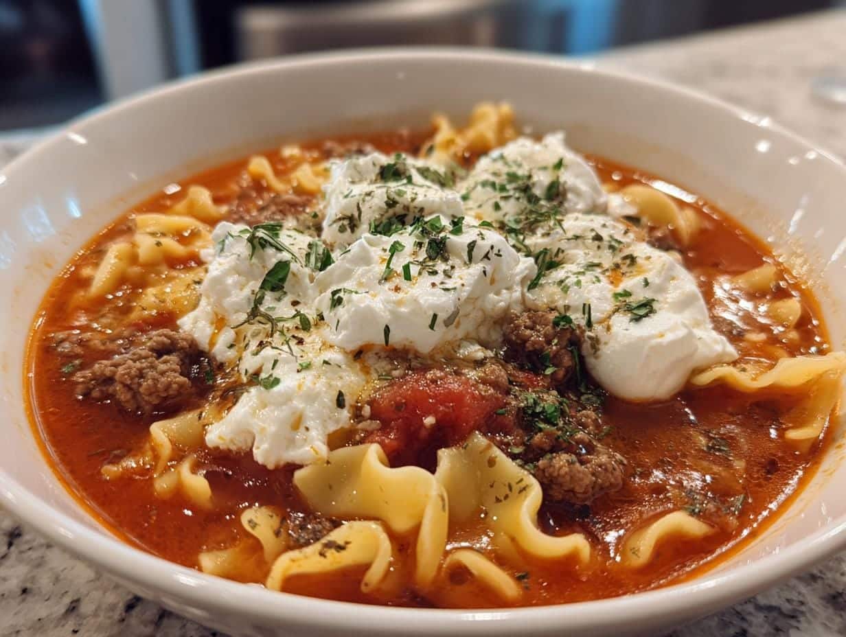 35-Minute One-Pot Lasagna Soup – Comfort in Every Bite