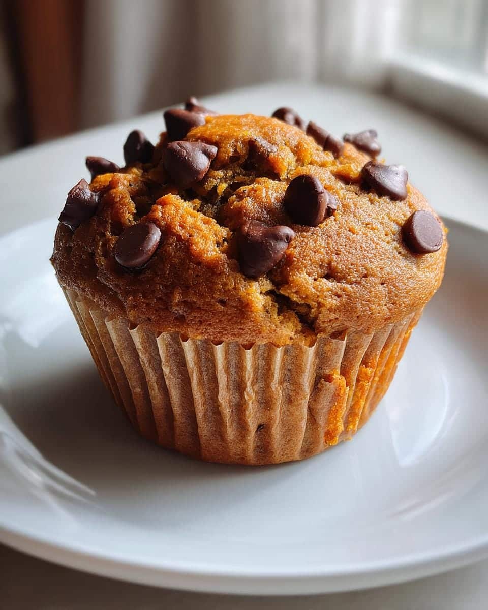 Pumpkin Chocolate Chip Muffins. - detail 1