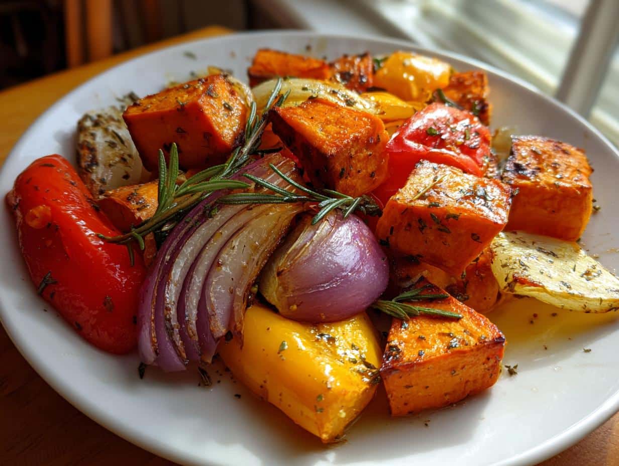 Irresistible Rainbow Roasted Fall Vegetables with Herbs – 6-Color Feast