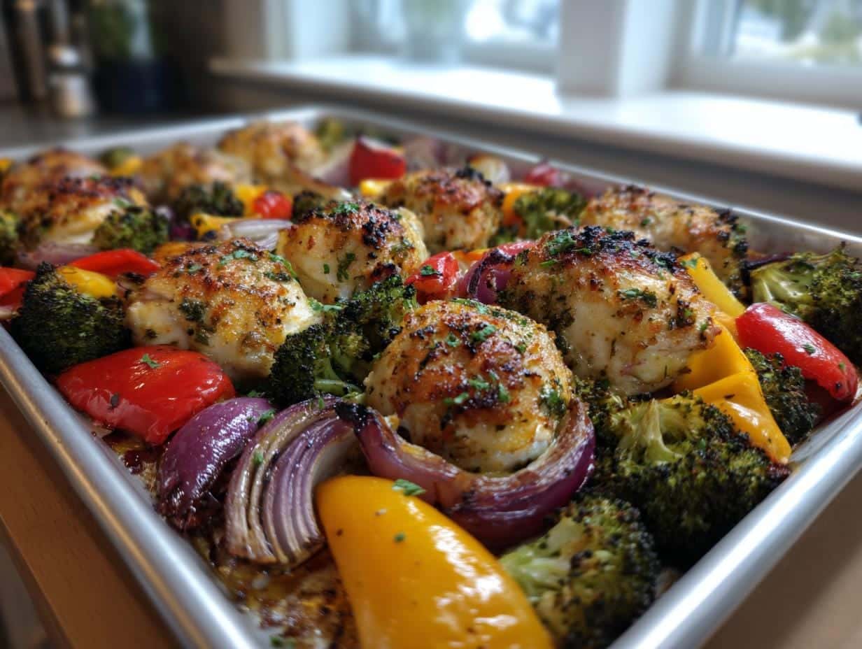 20-Minute Sheet Pan Lemon Herb Chicken and Veggies Perfection