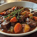 Slow Cooker Beef Stew with Red Wine and Herbs