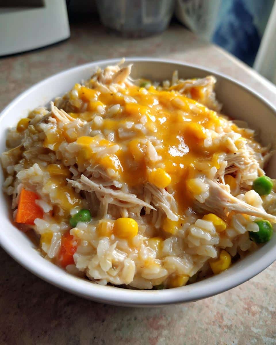 Slow Cooker Creamy Chicken and Rice with Vegetables - detail 1