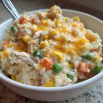 Slow Cooker Creamy Chicken and Rice with Vegetables