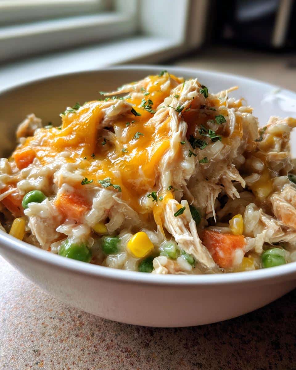 Slow Cooker Creamy Chicken and Rice with Vegetables - detail 2