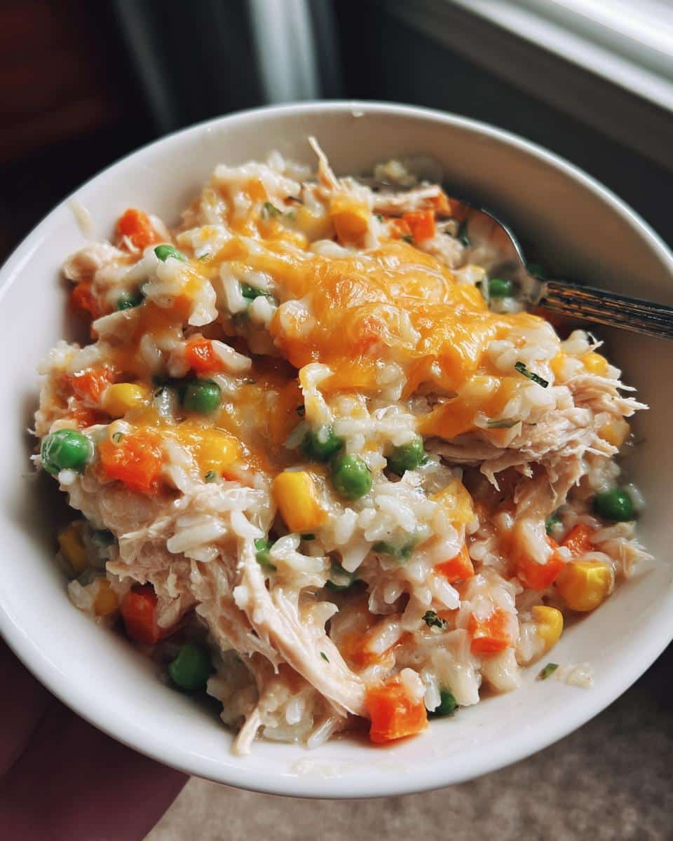 Slow Cooker Creamy Chicken and Rice with Vegetables - detail 3