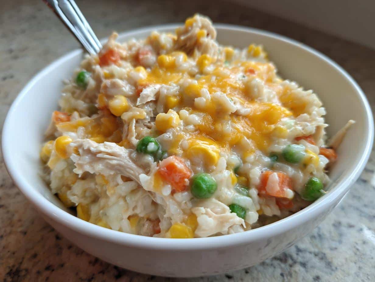 Slow Cooker Creamy Chicken and Rice will Save Your Weeknights