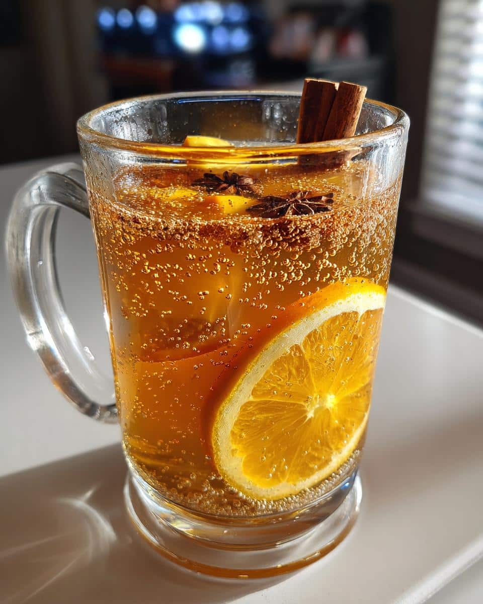 Slow Cooker Spiced Apple Cider with Orange and Cinnamon - detail 1