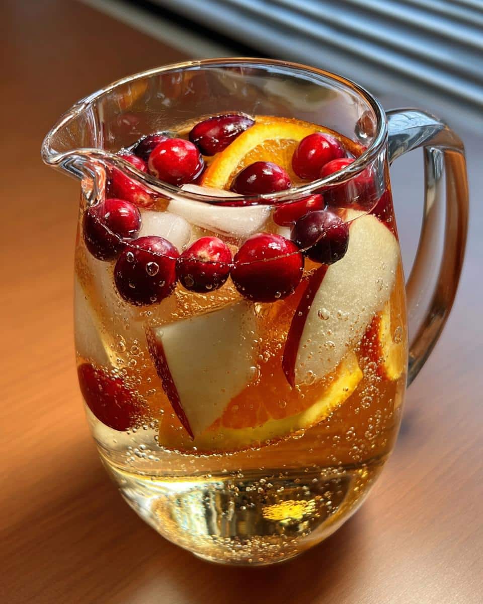Sparkling Apple Cider Punch with Cranberries - detail 1