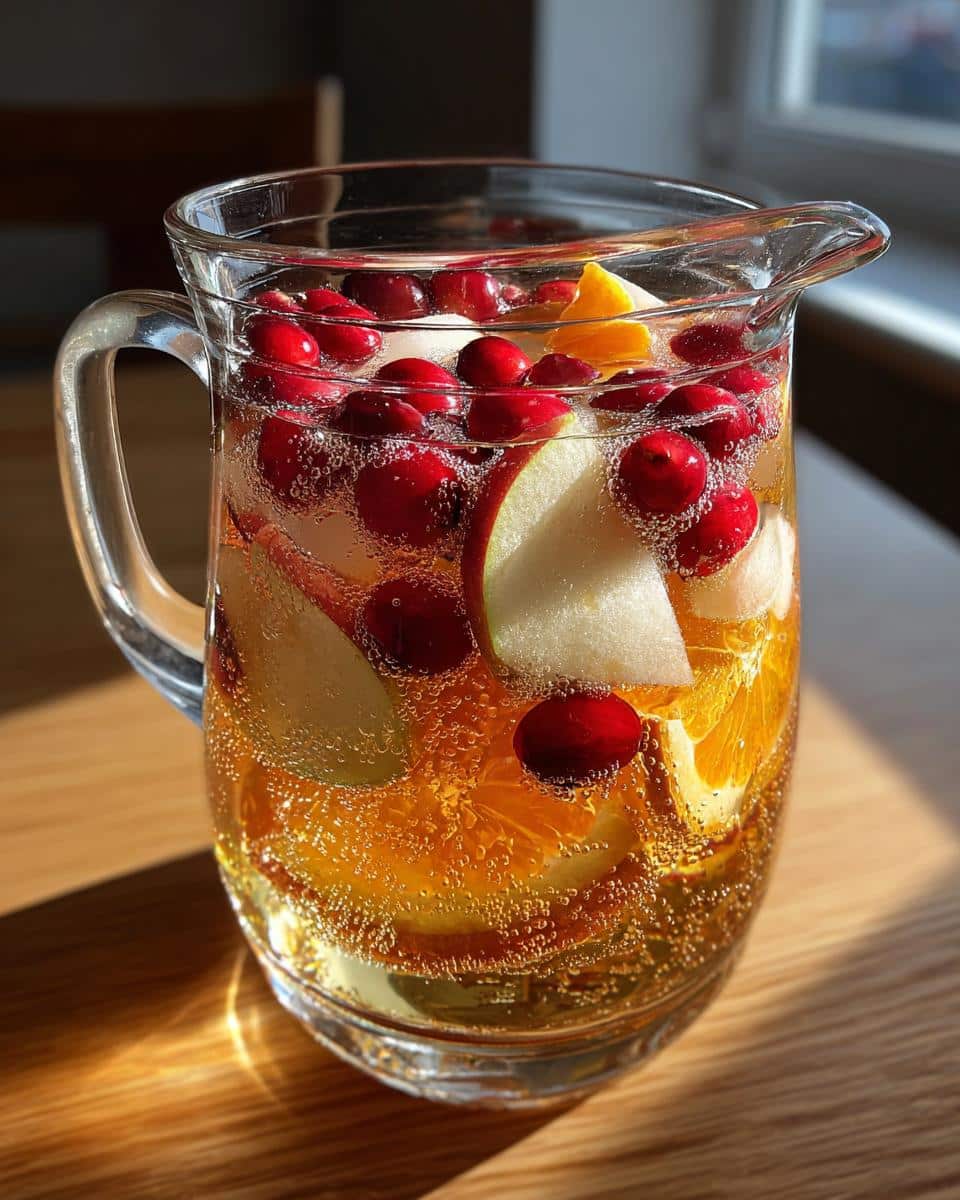 Sparkling Apple Cider Punch with Cranberries - detail 3