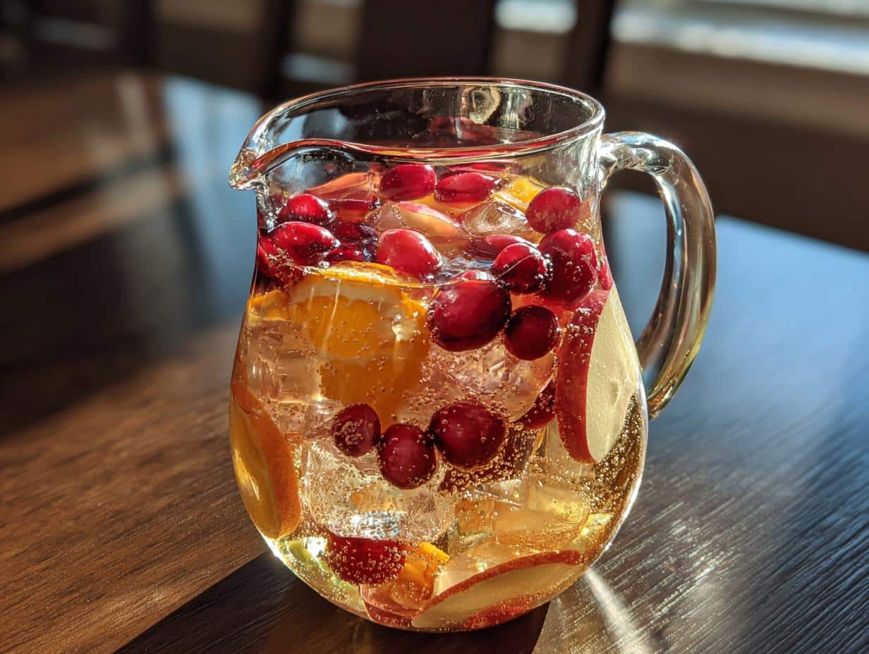 Sparkling Apple Cider Punch with Cranberries: 1 Must-Have Party Drink