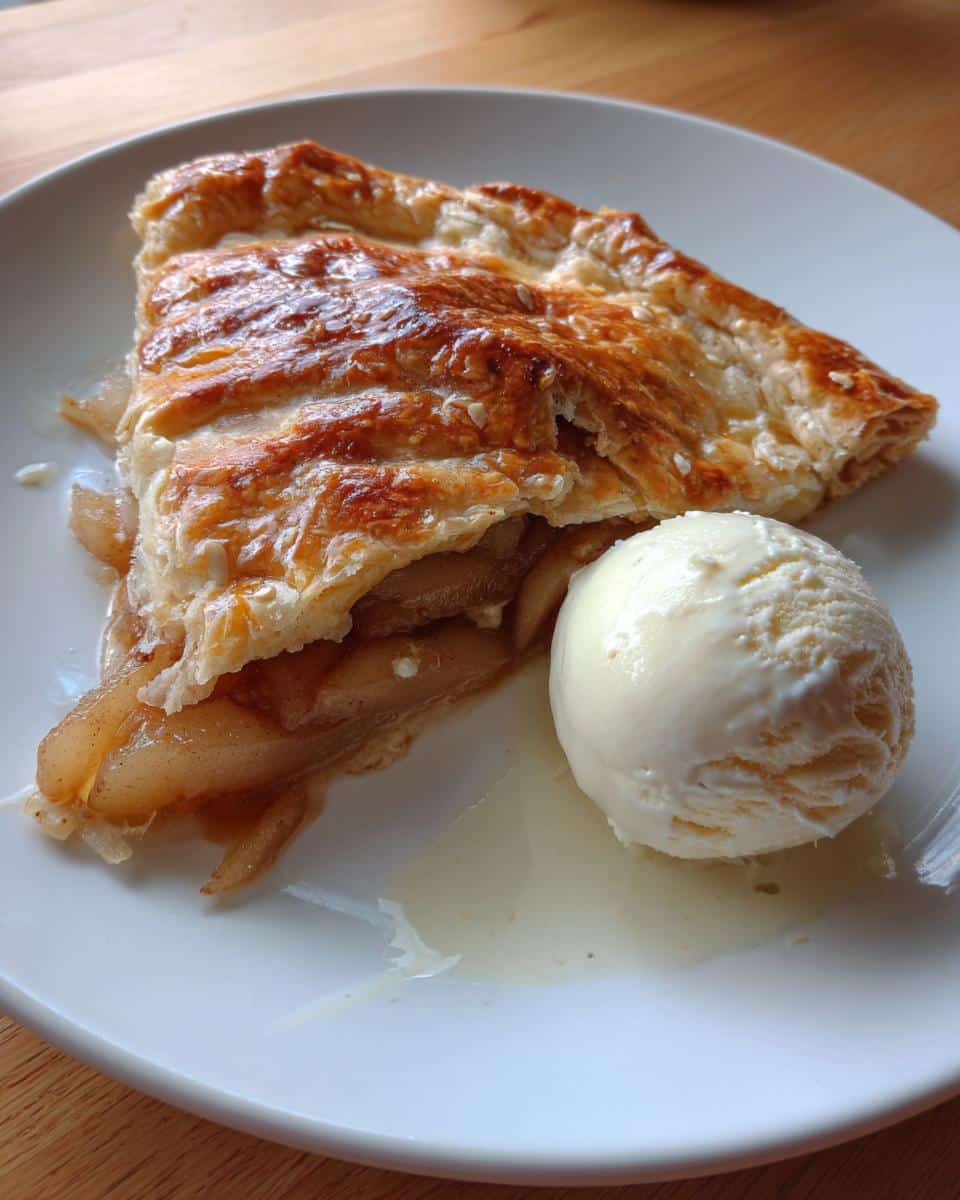 Spiced Pear and Almond Galette with Vanilla Bean Ice Cream - detail 1