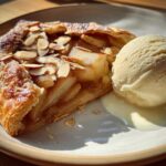 Spiced Pear and Almond Galette with Vanilla Bean Ice Cream