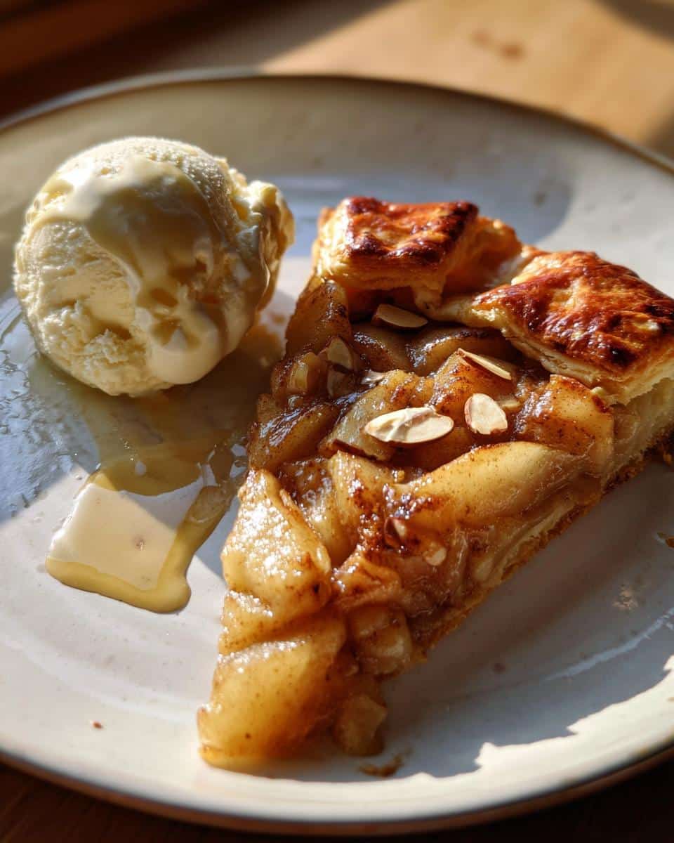 Spiced Pear and Almond Galette with Vanilla Bean Ice Cream - detail 2
