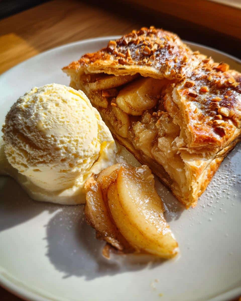 Spiced Pear and Almond Galette with Vanilla Bean Ice Cream - detail 3