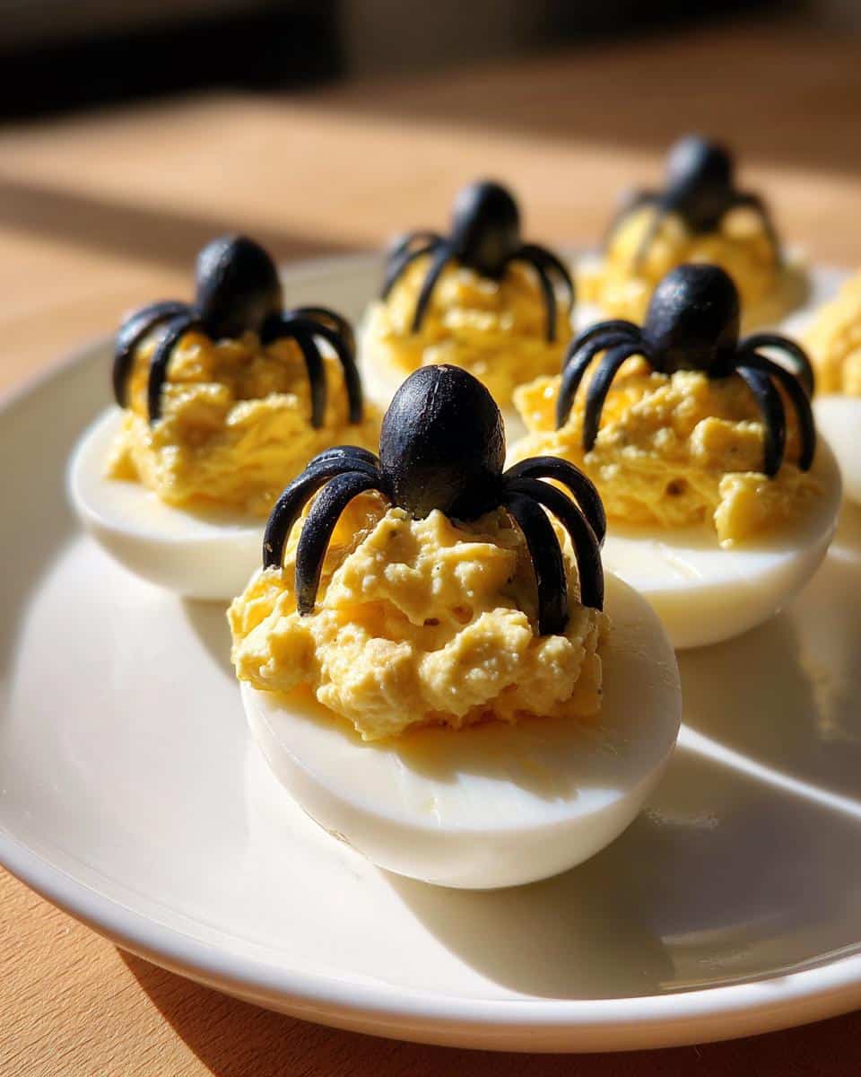 Spooky Spider Deviled Eggs for Halloween Party - detail 1