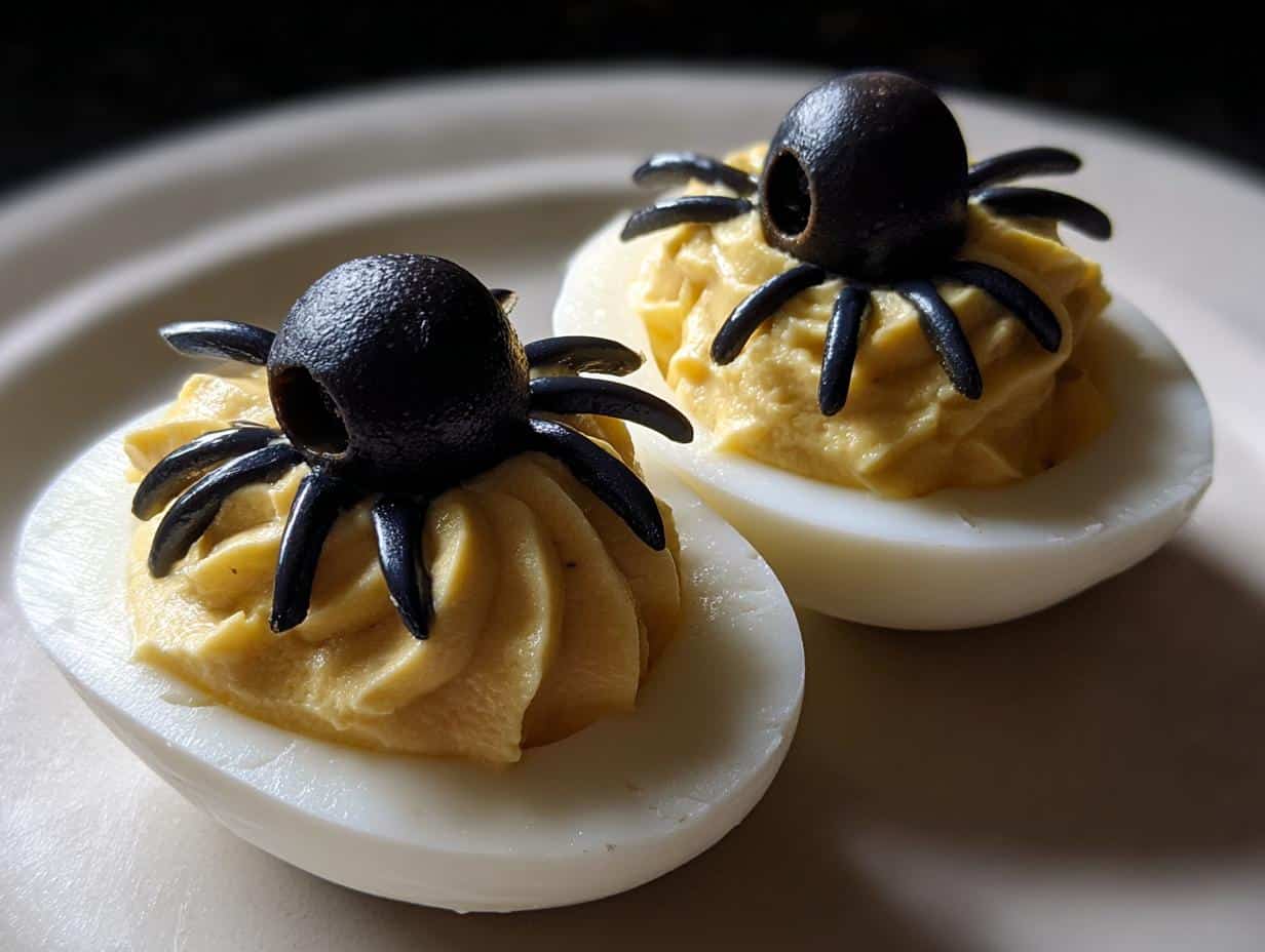 12 Scary-Good Spooky Spider Deviled Eggs Recipe