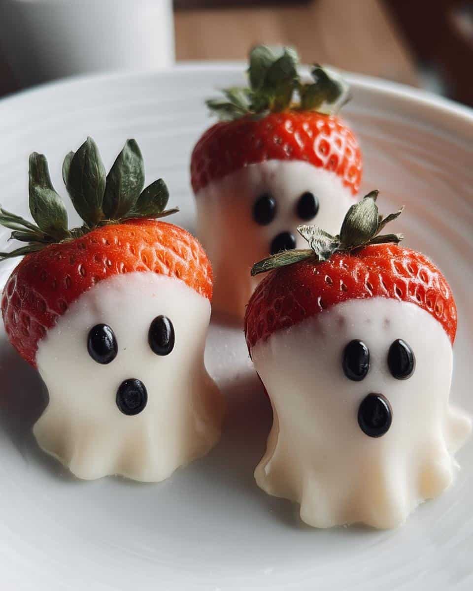 Spooky Strawberry Ghosts: Easy 4-Ingredient Halloween Treat
