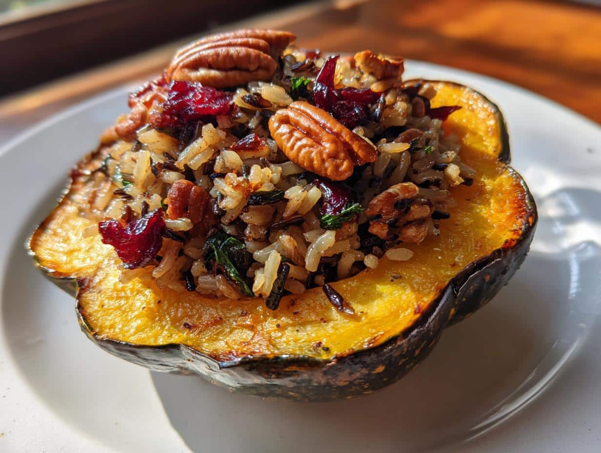 Savory Stuffed Acorn Squash with Wild Rice Delight