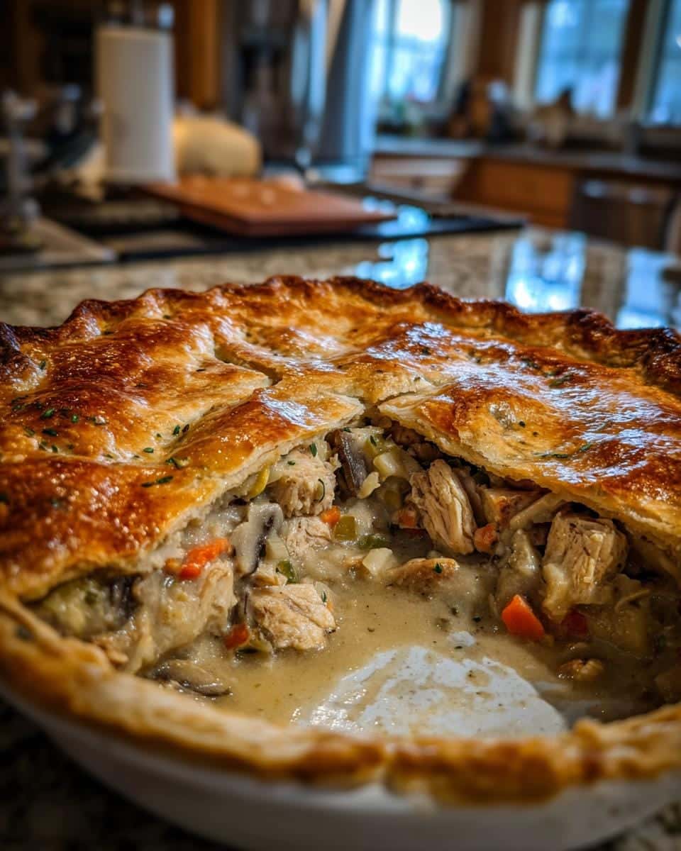 Turkey and Mushroom Pot Pie. - detail 1