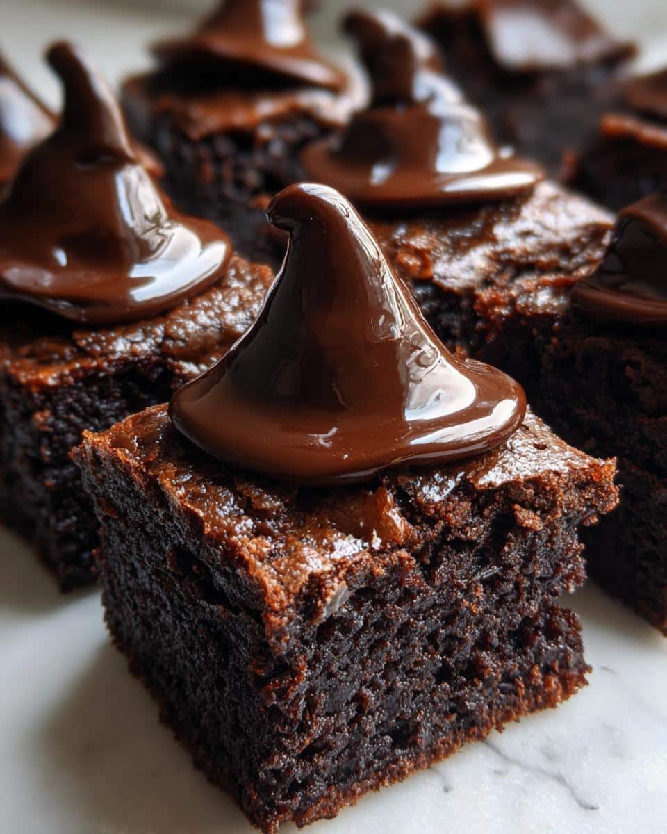 Witch Hat Brownies with Chocolate Ganache - detail 2