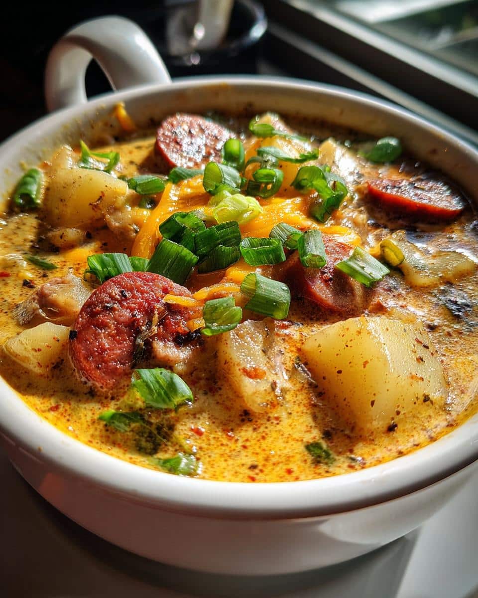 Cajun Potato Soup with Sausage - detail 3