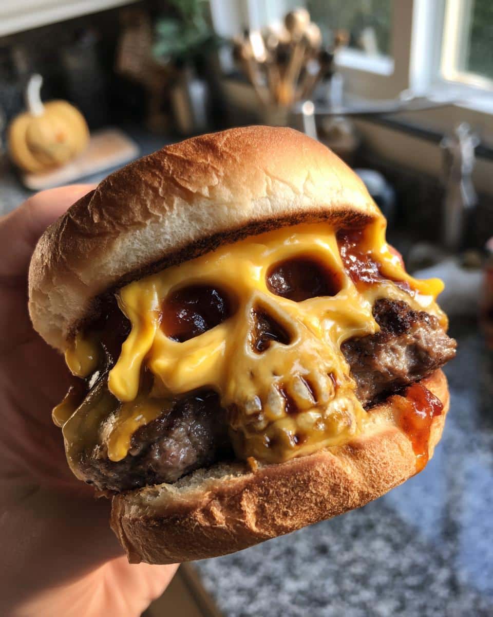 Cheeseburger Skulls Halloween Dinner - detail 1