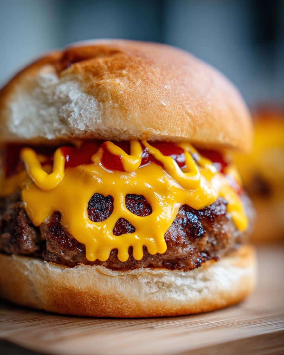Cheeseburger Skulls Halloween Dinner - detail 4