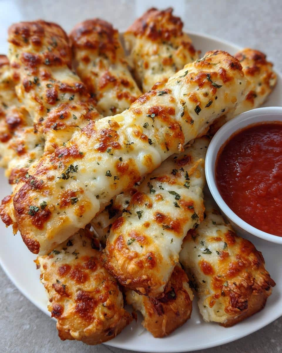 Cheesy Halloween Breadstick Bones with Marinara Blood for Dipping - detail 3