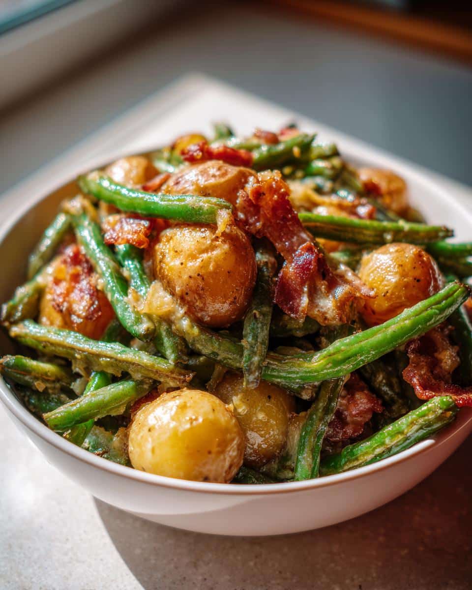 Country Ranch Green Beans and Potatoes with Bacon – Hearty Comfort Food! - detail 2